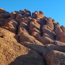 Rocks Doigts du Singe seen from the upper viewpoint